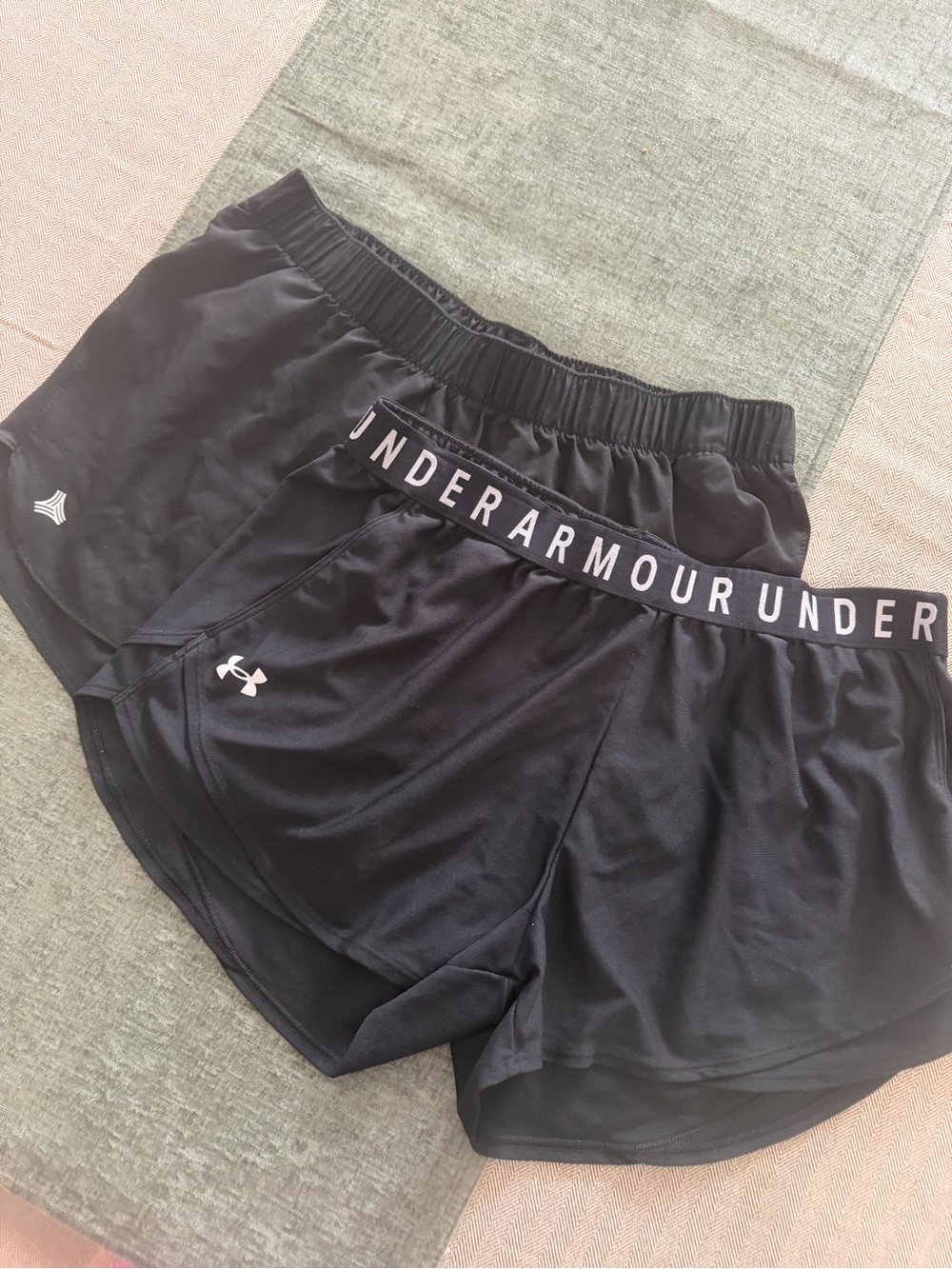 2 prs under Armour sz XL Black Women's Athletic Shorts Adidas Sz L athletic sho